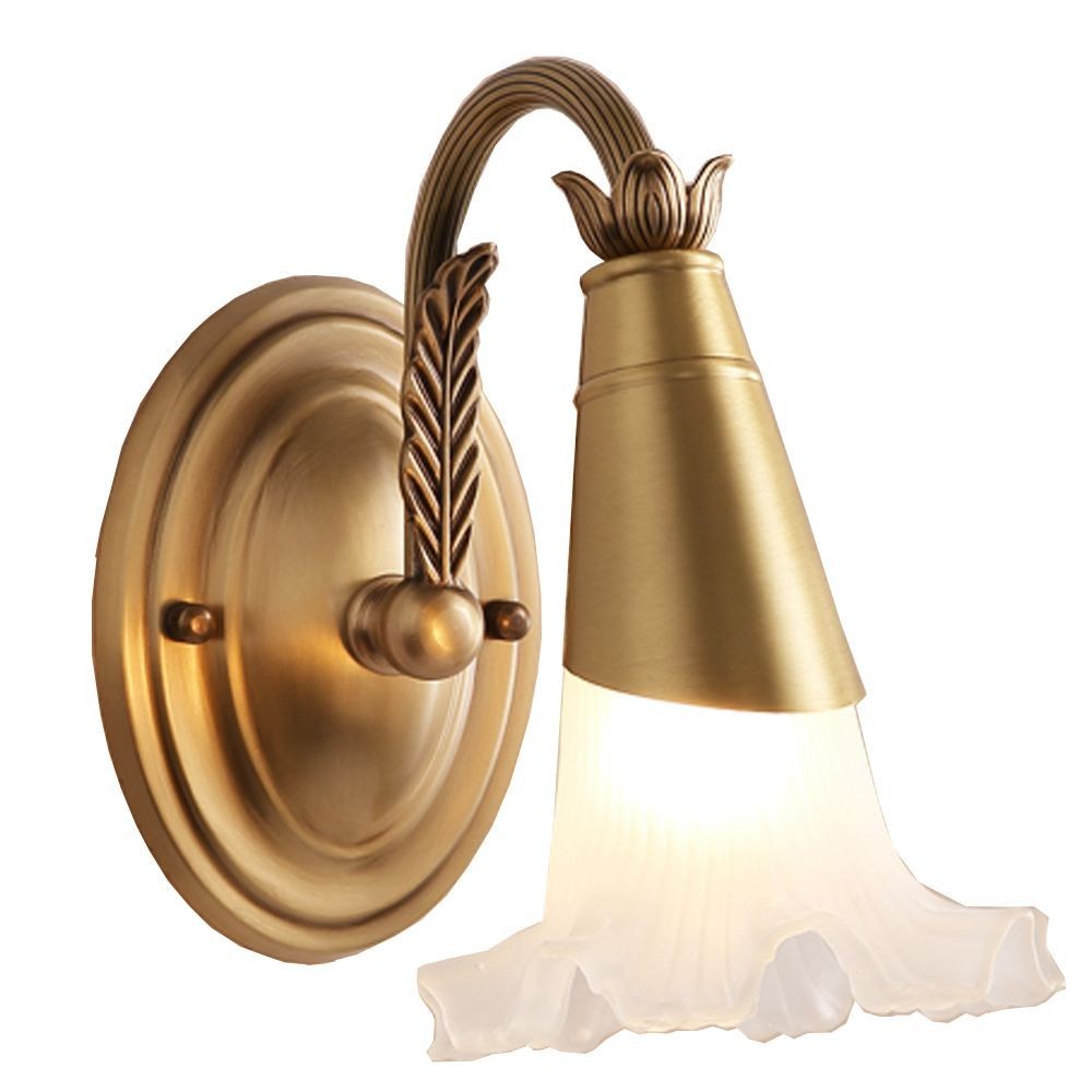 European Copper Bathroom Wall Lights American Washroom Wall Lamp Mirror Front Wall Lighting Fixtures