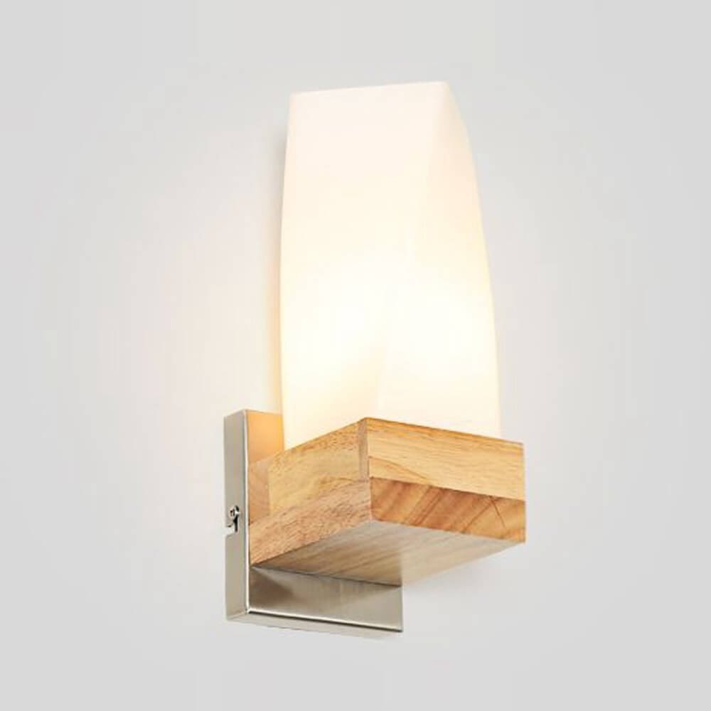 Modern Living Room Wooden Glass Wall lights Corridor Stair Case Wall Sconce Bedroom Bedsides Creative Wall Lighting Fixtures