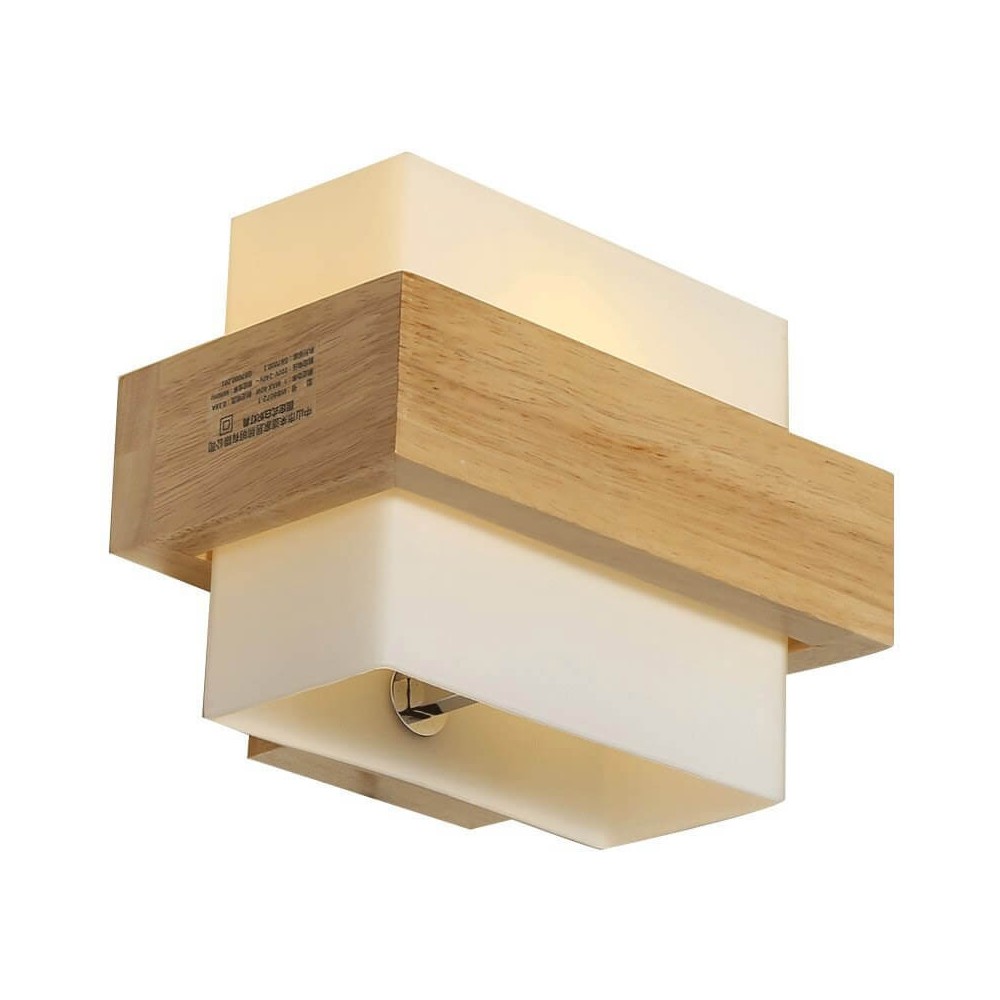 Chinese Wooden Glass Bedroom Bedsides Wall Lamp Bathroom Mirror Front Wall Sconce Japanese Cabinet Stair Case Wall Lighting lamp