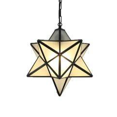 Tiffany Glass Star Pendant Lamp Kids Room Pendant Lights Restaurant Bar Pendant Lamp Balcony Pendant Lamp