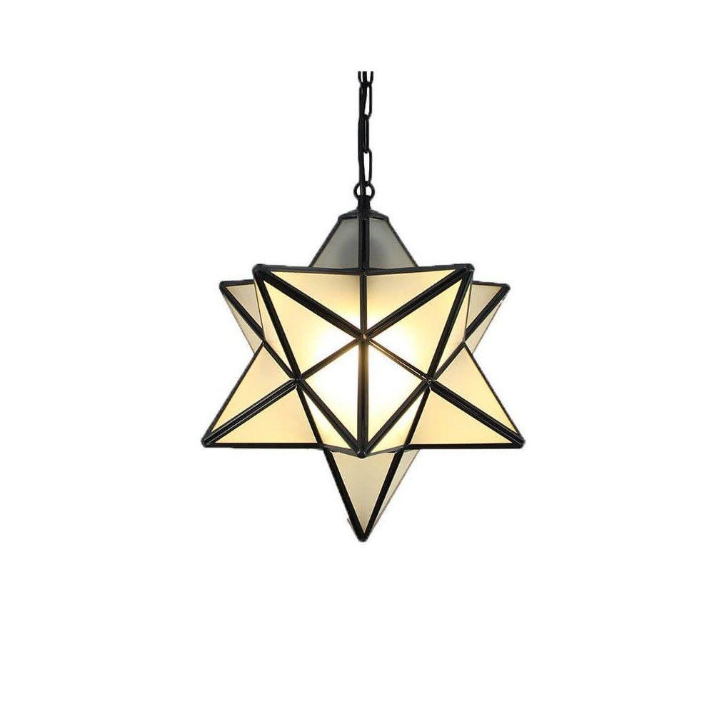 Tiffany Glass Star Pendant Lamp Kids Room Pendant Lights Restaurant Bar Pendant Lamp Balcony Pendant Lamp