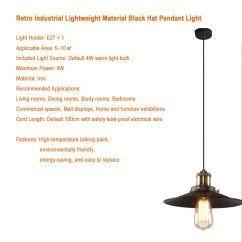 Retro Industrial Pendant Light, Perfect for Dining and Living Rooms, E27 Light Source, Max 4W