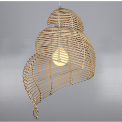 Pastoral Rattan Snail Children's Room Pendant Lamps Creative Dining Room Pendant Light Bar Cafe Shops Pendent Lights