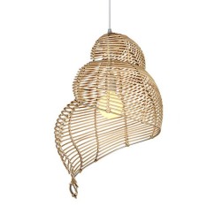 Pastoral Rattan Snail Children's Room Pendant Lamps Creative Dining Room Pendant Light Bar Cafe Shops Pendent Lights