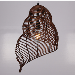 Pastoral Rattan Snail Children's Room Pendant Lamps Creative Dining Room Pendant Light Bar Cafe Shops Pendent Lights