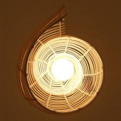 Pastoral Rattan Snail Children's Room Pendant Lamps Creative Dining Room Pendant Light Bar Cafe Shops Pendent Lights