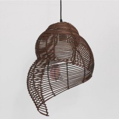 Pastoral Rattan Snail Children's Room Pendant Lamps Creative Dining Room Pendant Light Bar Cafe Shops Pendent Lights