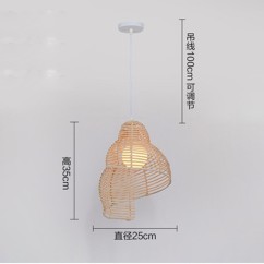 Pastoral Rattan Snail Children's Room Pendant Lamps Creative Dining Room Pendant Light Bar Cafe Shops Pendent Lights