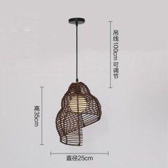 Pastoral Rattan Snail Children's Room Pendant Lamps Creative Dining Room Pendant Light Bar Cafe Shops Pendent Lights