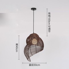 Pastoral Rattan Snail Children's Room Pendant Lamps Creative Dining Room Pendant Light Bar Cafe Shops Pendent Lights