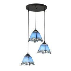 Blue Tiffany Restaurant Pendant Lamp Mediterranean Bar Pendant Lights Kitchen Pendant Light