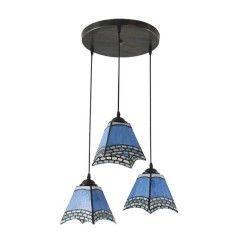 Blue Tiffany Restaurant Pendant Lamp Mediterranean Bar Pendant Lights Kitchen Pendant Light