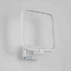 Modern LED Bedroom Wall Light Square White Aluminum Frame Mirror Front Wall Sconce Stair Corridor Bathroom Wall Light