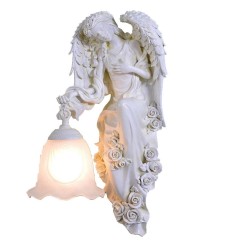 Resin Wings Angel Corridor Wall Lamp Bedroom Bedsides Goddess Wall Sconce Glass lampshade Balcony Porch Hallway lamps