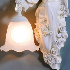 Resin Wings Angel Corridor Wall Lamp Bedroom Bedsides Goddess Wall Sconce Glass lampshade Balcony Porch Hallway lamps