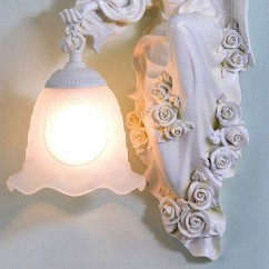 Resin Wings Angel Corridor Wall Lamp Bedroom Bedsides Goddess Wall Sconce Glass lampshade Balcony Porch Hallway lamps