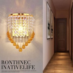 Creative Crystal Water-Drop Wall Lights Bedroom Bedsides Corridor Luxury Wall Sconce KTV Club European Living Room Wall Lighting