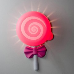 Pink Lollipops Princess Bedroom Wall Sconces Kids Room Bedsides Nightlights Study Room Wires Wall Lighting Lamp