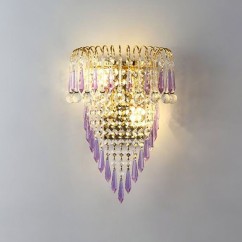 Modern Crystal Golden Crown Bedroom Bedsides Wall Lights Stair Corridor Mirror Front Wall Sconces Balcony Hallway Wall Lamps