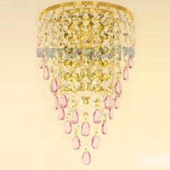 Golden TV Background Crystal Egg Hanging Wall Lights Bedroom Bedsides Corridor Luxury Wall Sconce European Living Room Wall lamp