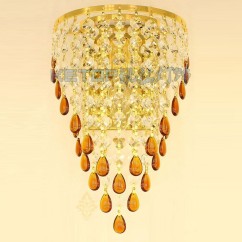 Golden TV Background Crystal Egg Hanging Wall Lights Bedroom Bedsides Corridor Luxury Wall Sconce European Living Room Wall lamp