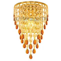 Golden TV Background Crystal Egg Hanging Wall Lights Bedroom Bedsides Corridor Luxury Wall Sconce European Living Room Wall lamp