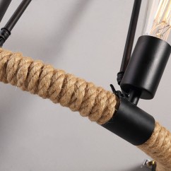 American Metal hemp rope Bar Counter Wall Lamp Stair Corridor Loft Balcony Wall Light Industrial project Wall Lamp