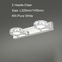 Crystal Vanity Lights Bathroom Light Over Mirror LED Crystal Bathroom Light Fixtures Chrome Bathroom Wall Lights