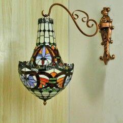 Tiffany Colorful Club Bar Counter Wall Lamp Cafe House Villa Corridor Wall Light Stair Case American Wall Lighting 3