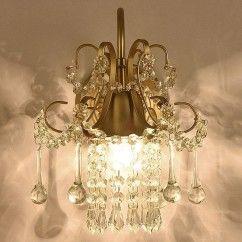 Corridor Crystal Wall Lamp Pastoral French Bedroom Wall Lighting American Village Balcony Living Room Wall Sconces