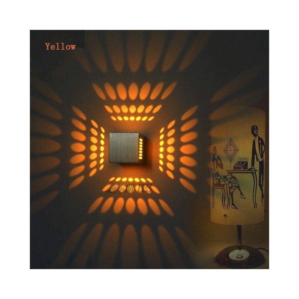 Modern 3W LED Wall Lamps Hollow Out Aluminum Cube Corridor Wall lights Metal Cube KTV Bar Counter Wall Sconces