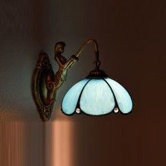 Tiffany Resin Mermaid Glass Corridor Wall Lamps Stair Case Bronze Bedroom Bedsides Wall Sconce Balcony Wall Lighting Fixtures