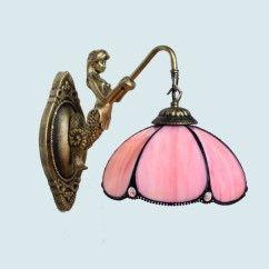 Tiffany Resin Mermaid Glass Corridor Wall Lamps Stair Case Bronze Bedroom Bedsides Wall Sconce Balcony Wall Lighting Fixtures