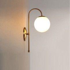 Post Modern Contracted Corridor Wall Lights Bedroom Wall Lamp White Glass Bedsides wall lights Mirror Wall Lighting Fixtures