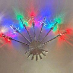 Modern Colorful LED Aluminum Tube Fan-Shaped Bedroom Bedsides wall lights Creative Mirror Front Corridor Balcony Wall Sconces