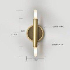 Modern Pure Copper Corridor Bathroom Wall Lights Villa Bedroom Bedsides Wall Sconces Hallway Balcony Stair Case Wall Lamps