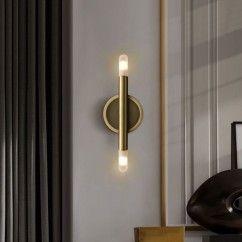 Modern Pure Copper Corridor Bathroom Wall Lights Villa Bedroom Bedsides Wall Sconces Hallway Balcony Stair Case Wall Lamps