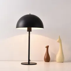 Modern Bedroom Bedsides Table Light Painted Metal Mushroom Lampshade Study Room Desk Lamps Recreation Table Lighting Fixture