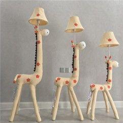 Cartoon Giraffe Kids Room Floor Lamps Cute Fabric Baby Room Children Bedroom Floor Light