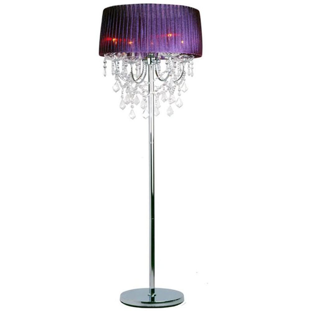 Modern Crystal Living Room Floor Lamp European Fabric Lampshade crystal hanging Bedroom Bedsides crystal Floor Lighting Fixtures