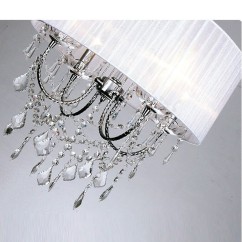 Modern Crystal Living Room Floor Lamp European Fabric Lampshade crystal hanging Bedroom Bedsides crystal Floor Lighting Fixtures