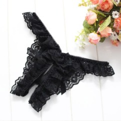 3 Pieces Women's G-strings & Thongs Panties Ultra Sexy Lace Pearl Panty Low Waist One-Size