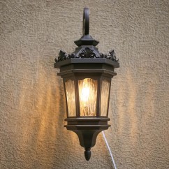 Luxury Outdoor Antirust Porch Wall Lights Villa Water-Proof Garden Wall Sconces Indoor Corridor Hallway Balcony Wall Lighting