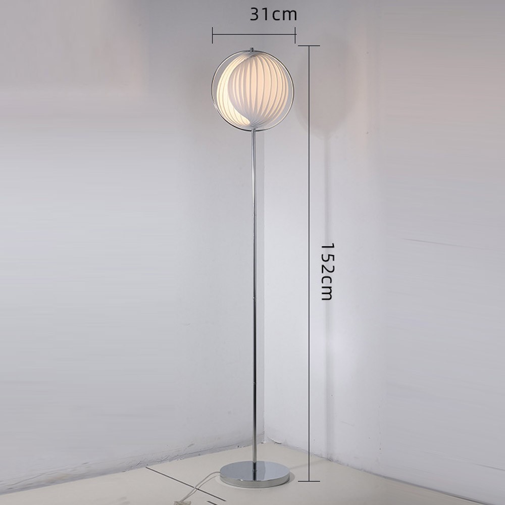 Foldable White Pleated Minimalist Sofa Floor Lamp Nordic Style Bedside Atmosphere Floor Light