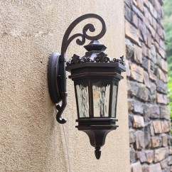 Luxury Outdoor Antirust Porch Wall Lights Villa Water-Proof Garden Wall Sconces Indoor Corridor Hallway Balcony Wall Lighting