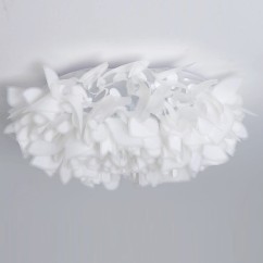 Cream Style Bedroom Ceiling Light Plastic Petal Nordic Girl Warm Romantic Room Living Room Lamps