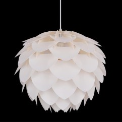 White Plastic Petal Bedroom Pendant light Pine cone Romantic Nordic Ins Girl's Dining room restaurant Hanging lights