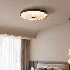 LED Pleated Design Round Bedroom Ceiling Lamp Modern Nordic Minimalist for Living Room Study Corridor Home Decor Fixtures