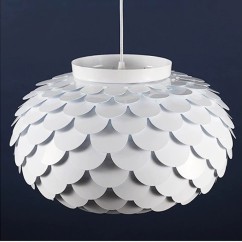 Modern Plastic Scale Chandelier Simple Living Room Bedroom Dining Room Cream Wind Ceiling Pendant Light Fixture