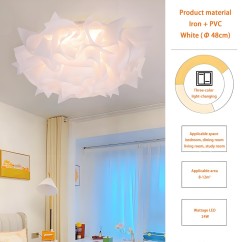 Bedroom Ceiling Lamp Simple Nordic Creative Petal Bedroom Chandelier Ins Net Red lamp Ceiling Lights